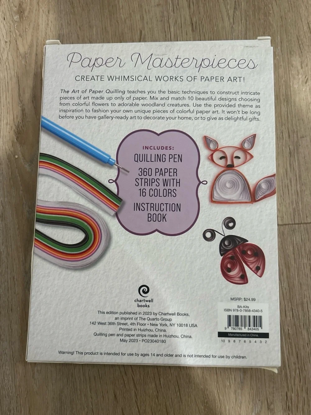 Barnes & Noble Paper Quilling Kit - Purple, Green, Orange, Red